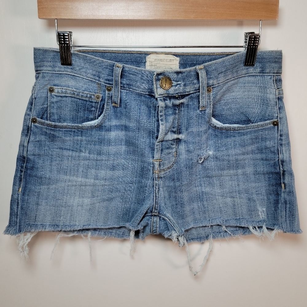 Current/Elliott Unisex Button-Fly Denim Shorts Women's 26 / Men's 29